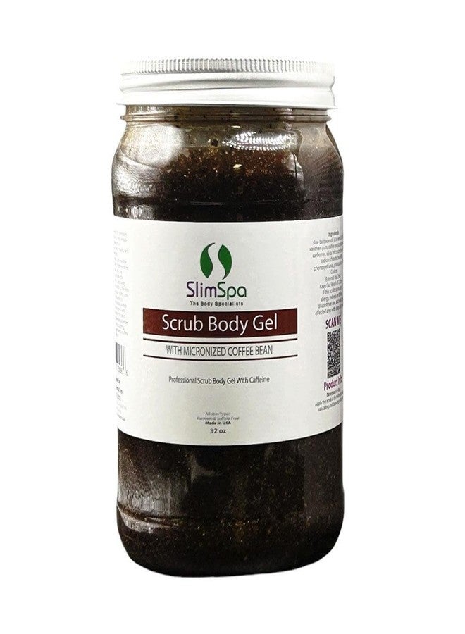 slimspa Scrub Body Gel with Micronized Coffee Bean 32 oz – Exfoliating and Firming Body Gel for Smooth, Radiant Skin – Professional Spa Formula with Natural Coffee Extracts to Polish and Revitalize - Image 1
